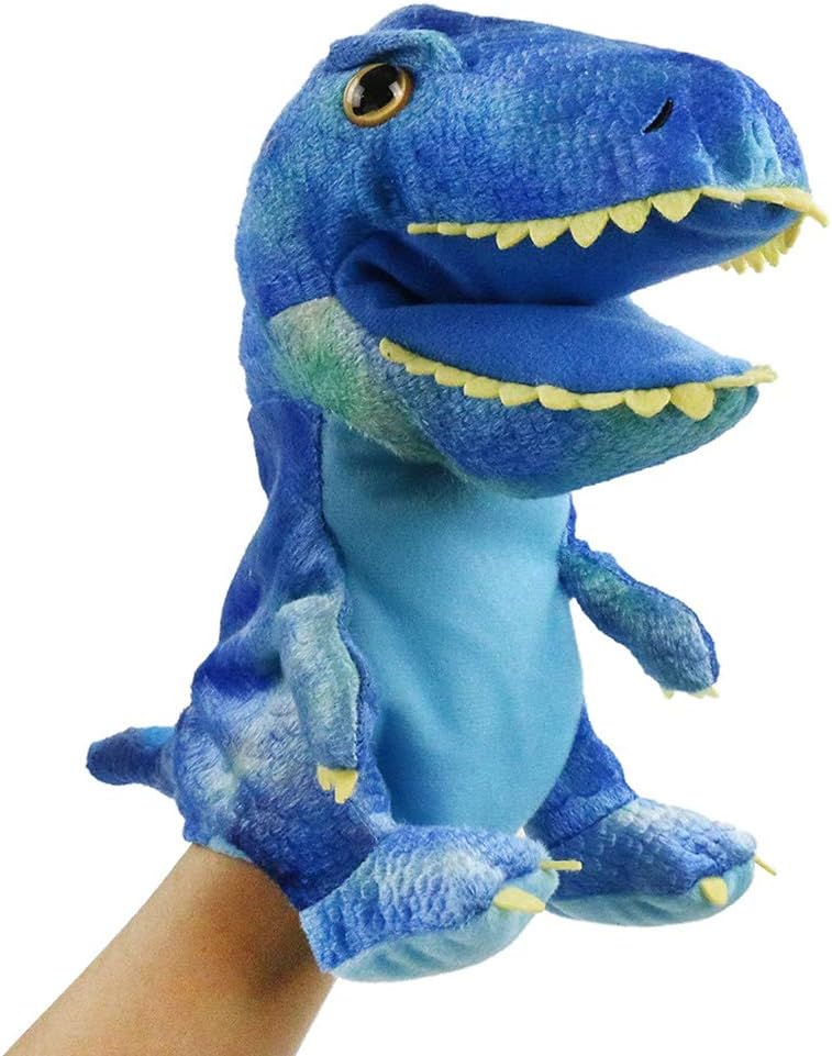 HooYiiok Plush Dinosaur Hand Puppet for Kids 11 Inches