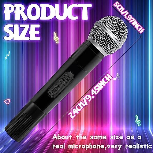 3PCS Fake Microphone Toy for Kids - Halloween Birthday Karaoke Costume Prop