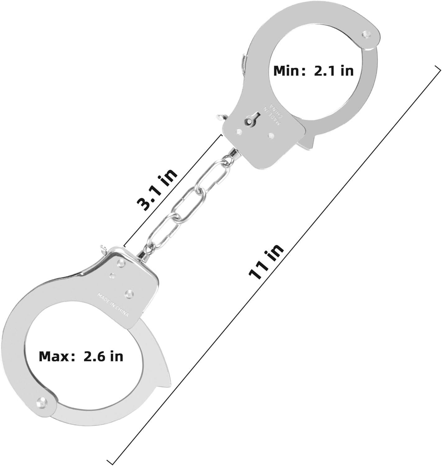 HOHAJIU Toy Metal Handcuffs with Keys 1