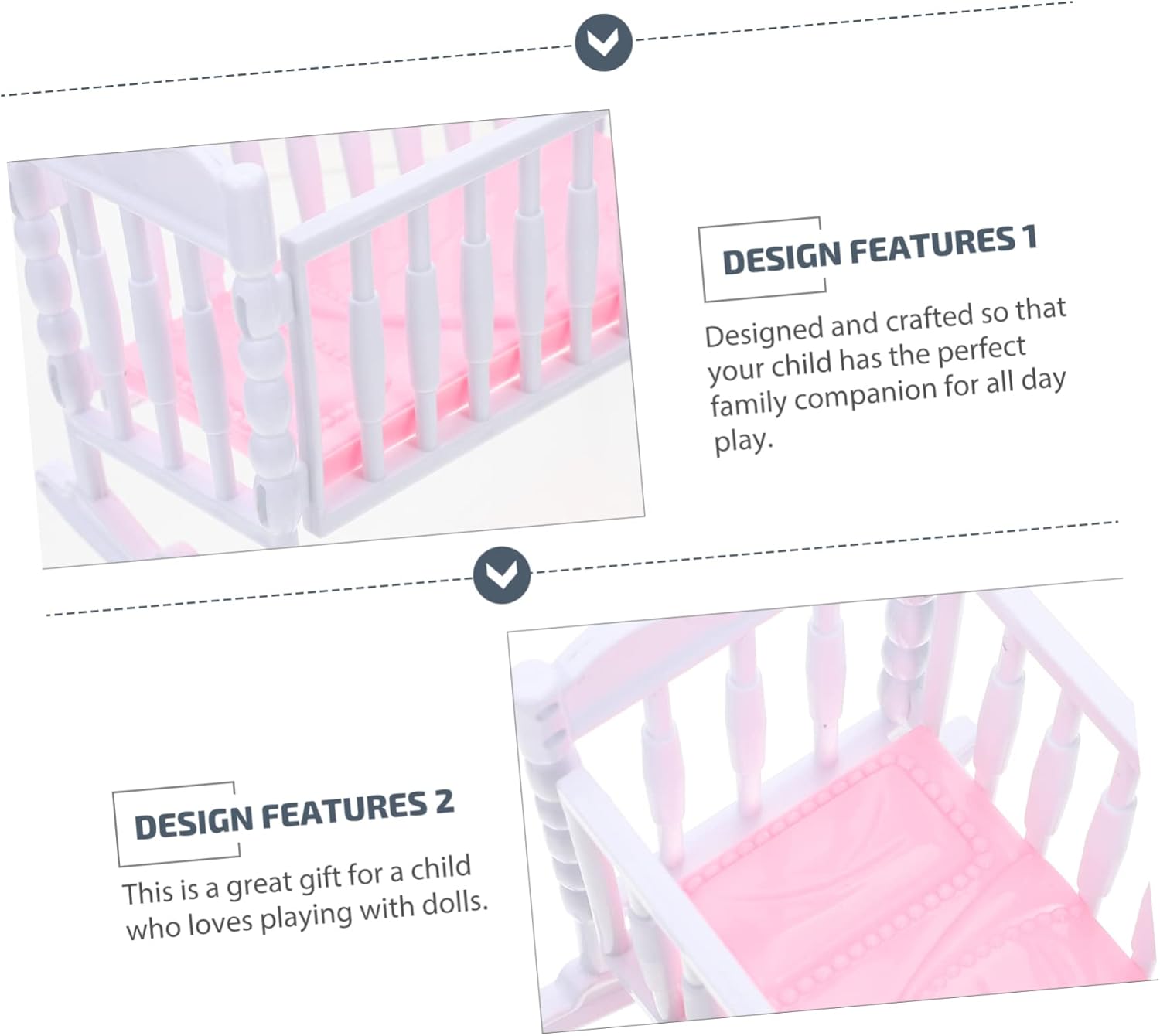 VICASKY Doll Cradle Shape Toy 2 Sets Educational Plaything