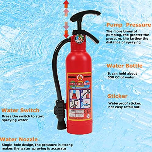 CAZOYEE 2 Pack Fire Extinguisher Role Play Toys for Kids