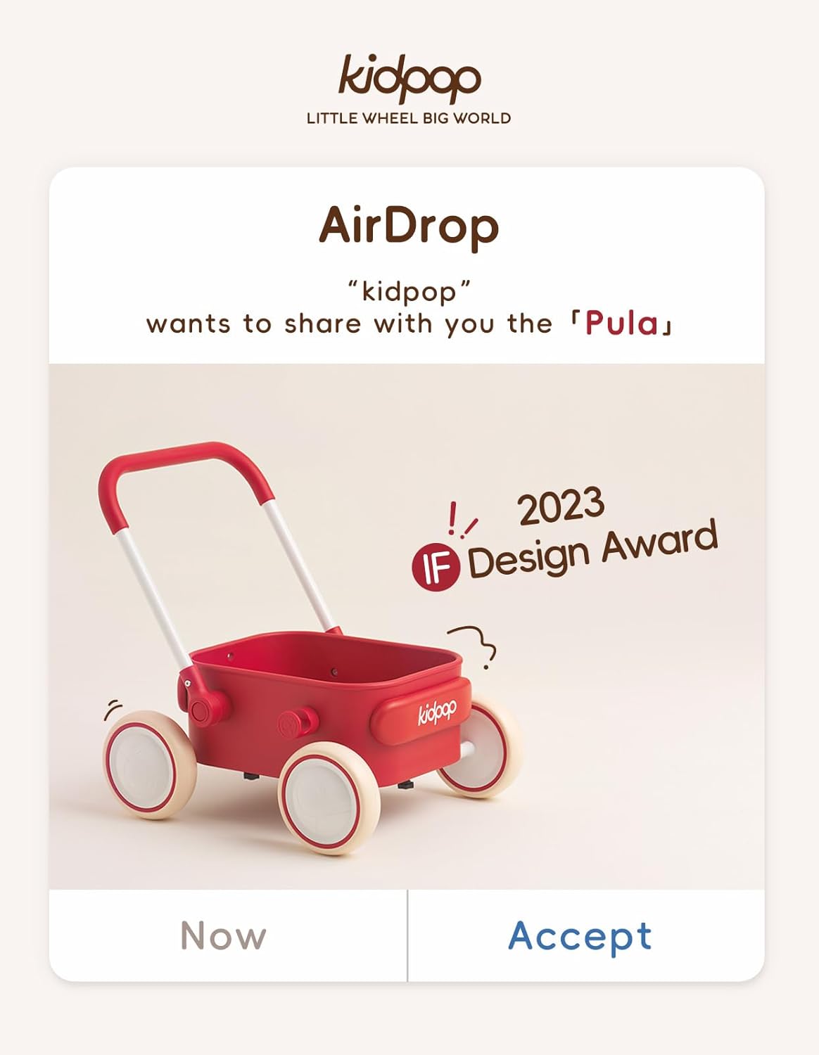 Kidpop PULA Baby Push Walker Green 6-12 Months 1
