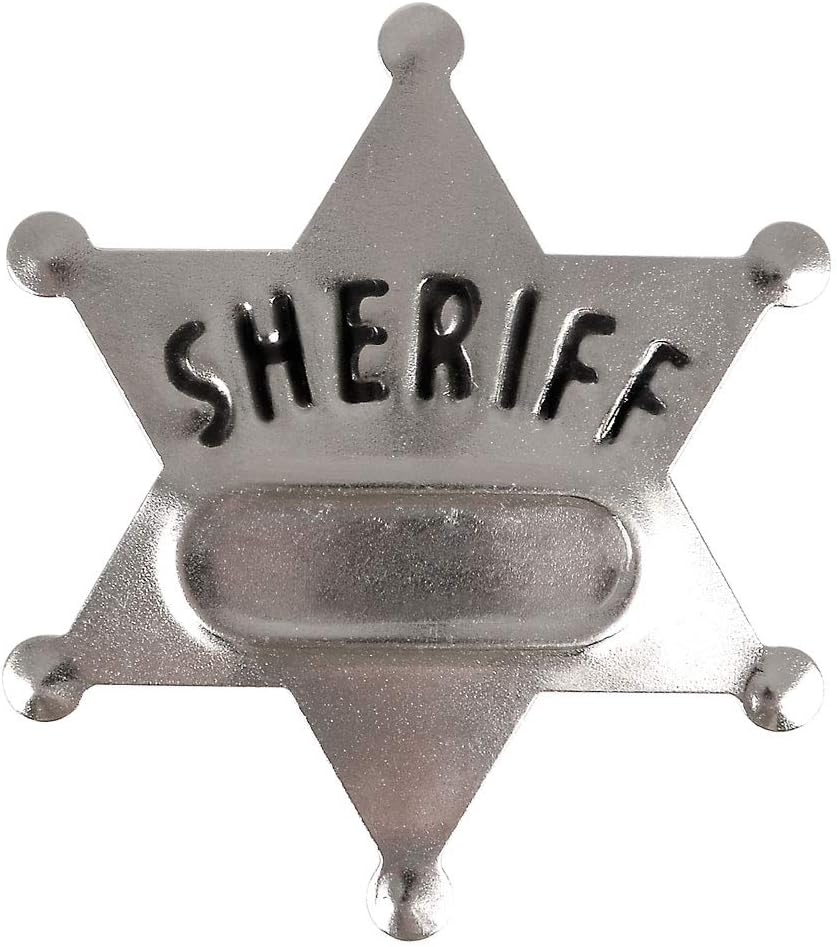 Bedwina Metal Sheriff Badges - Pack of 24