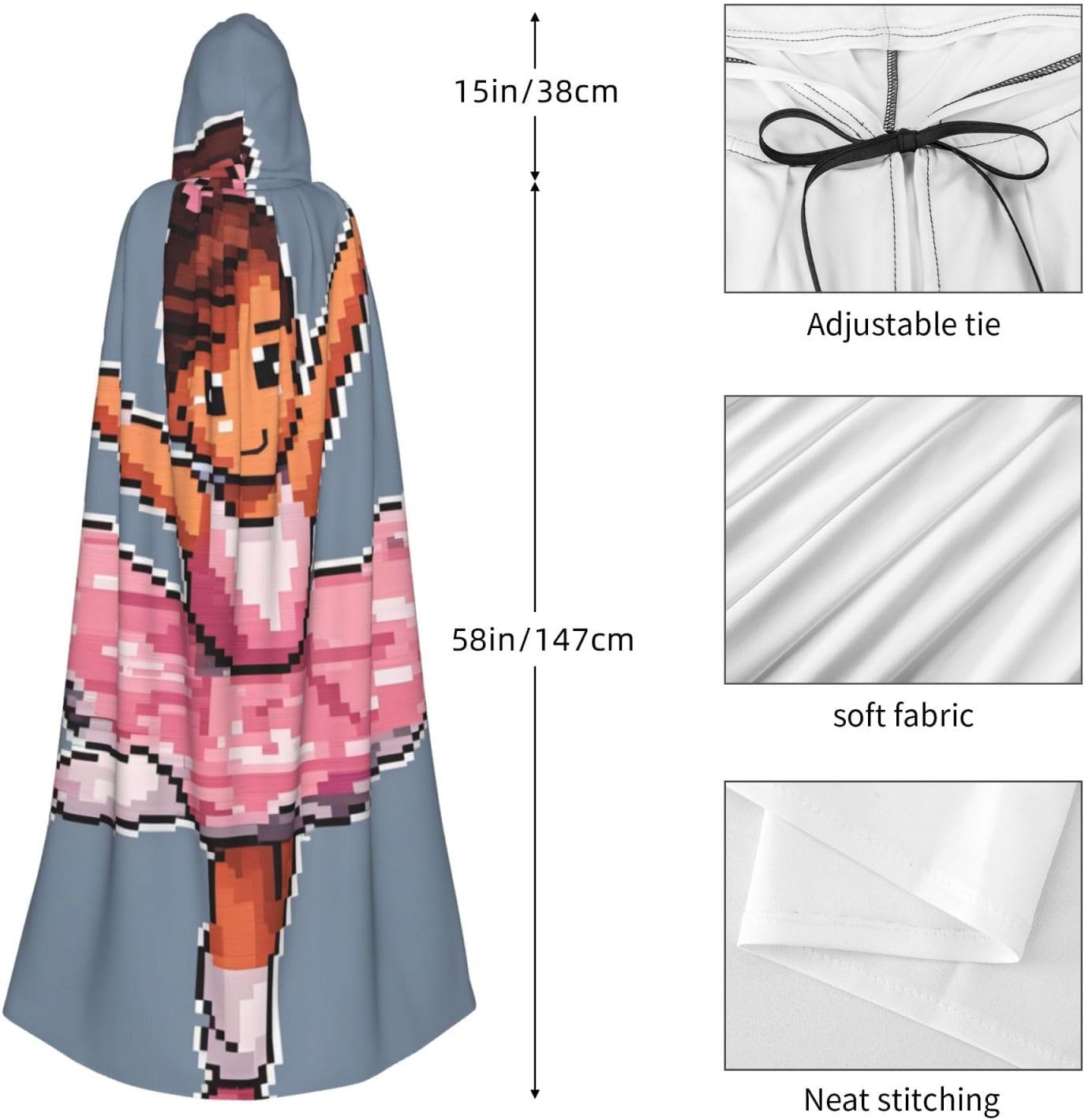 Little Ballerina Hooded Cloak for Halloween Costumes