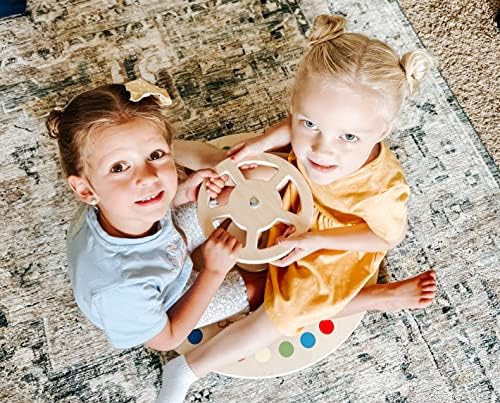 Driddle Wooden Spinner Seat - Sit and Spin Toy for Toddlers Kids