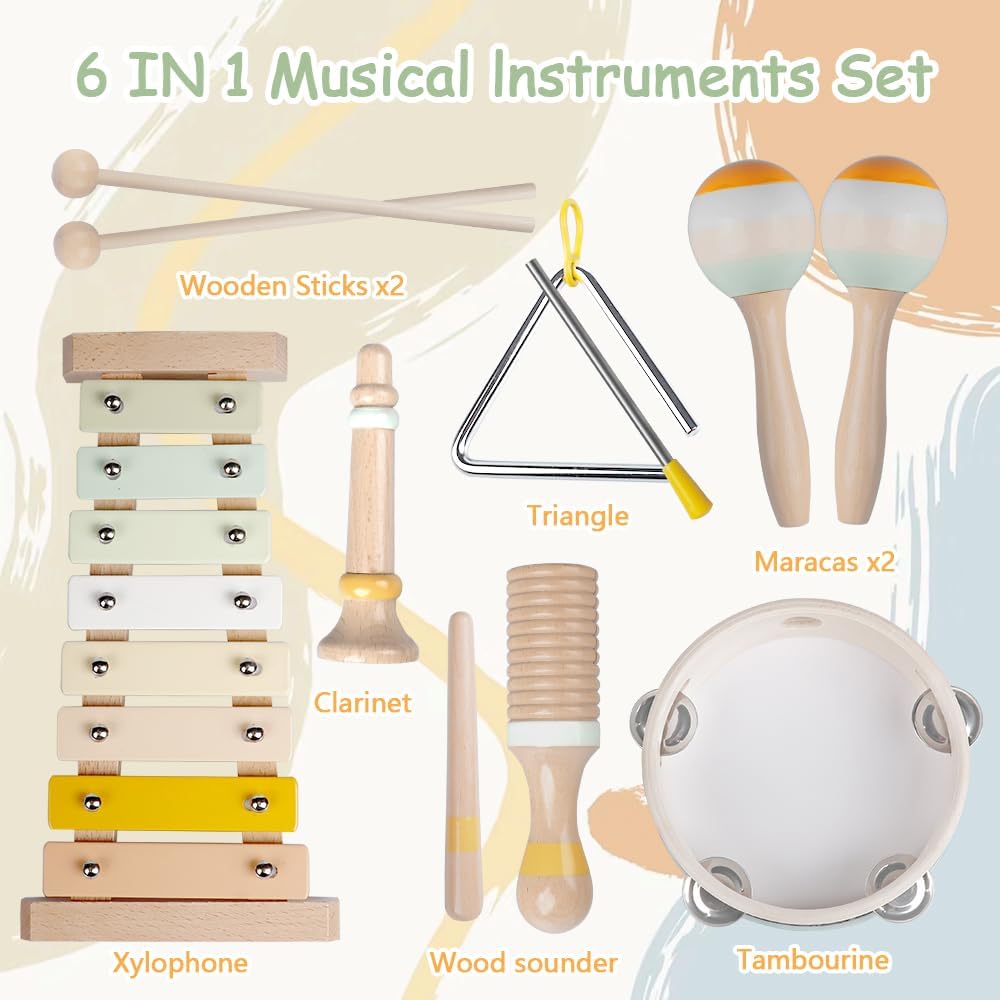 Aliex Baby Musical Instruments Montessori Wooden Set