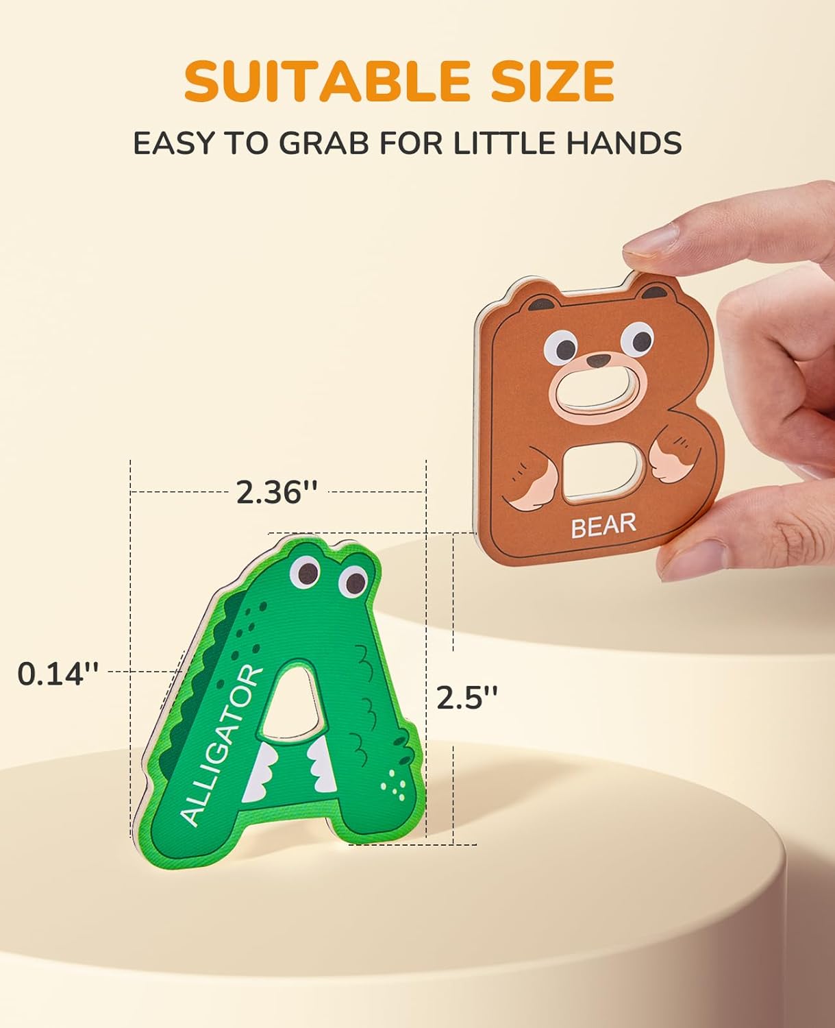 JoyCat Wooden Alphabet Magnets for Toddlers 1