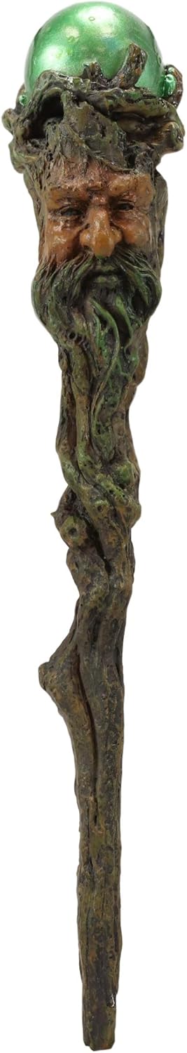 Ebros Magic Wand Greenman with Green Orb Collectible Figurine