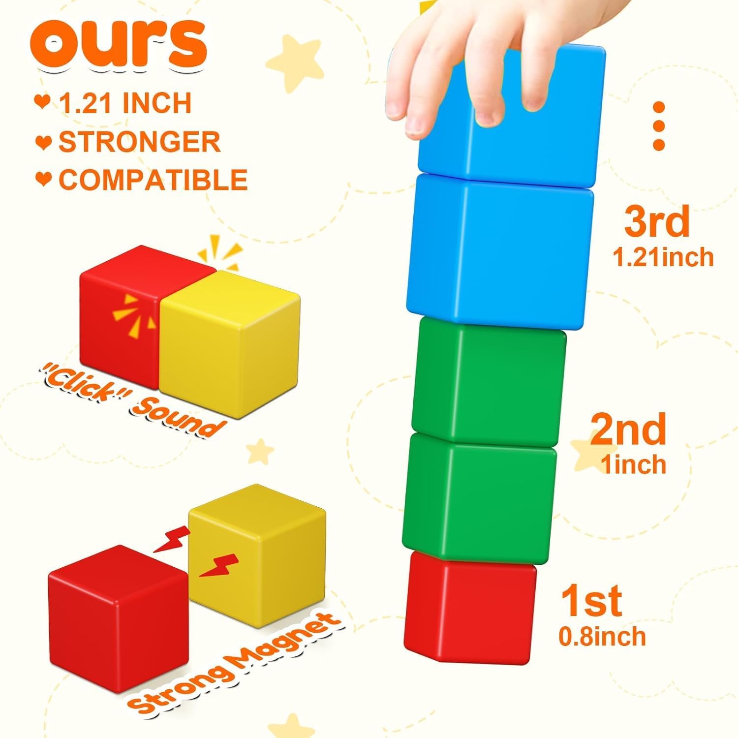 Magnetic Blocks for Kids Ages 3-8 STEM Learning Toy 1