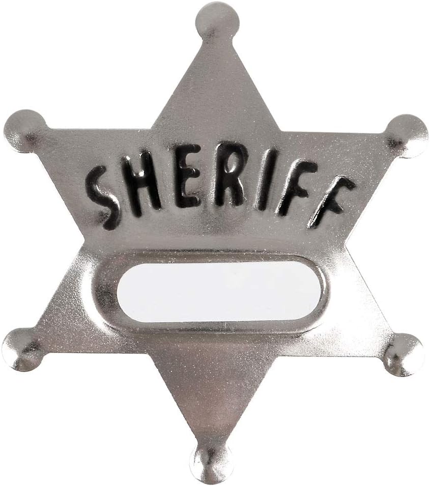 Bedwina Metal Sheriff Badges - Pack of 24