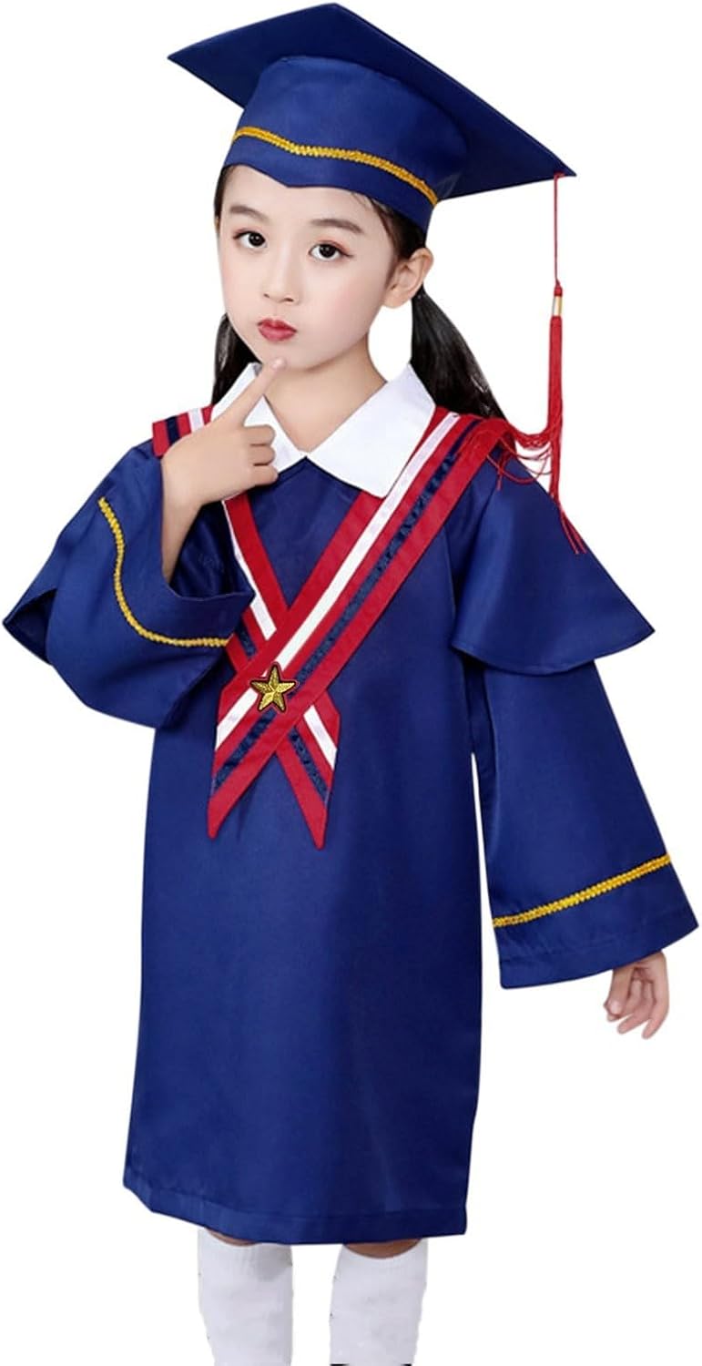 Kids Graduation Cap and Gown Set with Tassel for Unisex 2025