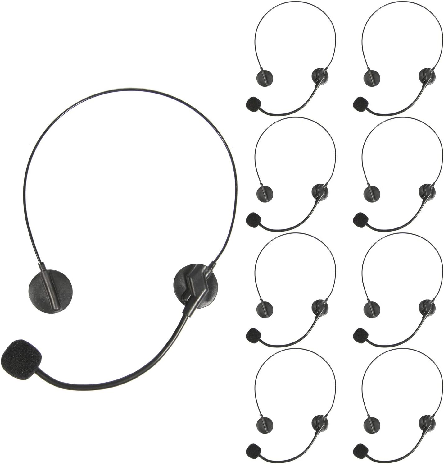 PROLOSO 9 Pack Play Headset Mic for Kids Party Costume Accessories