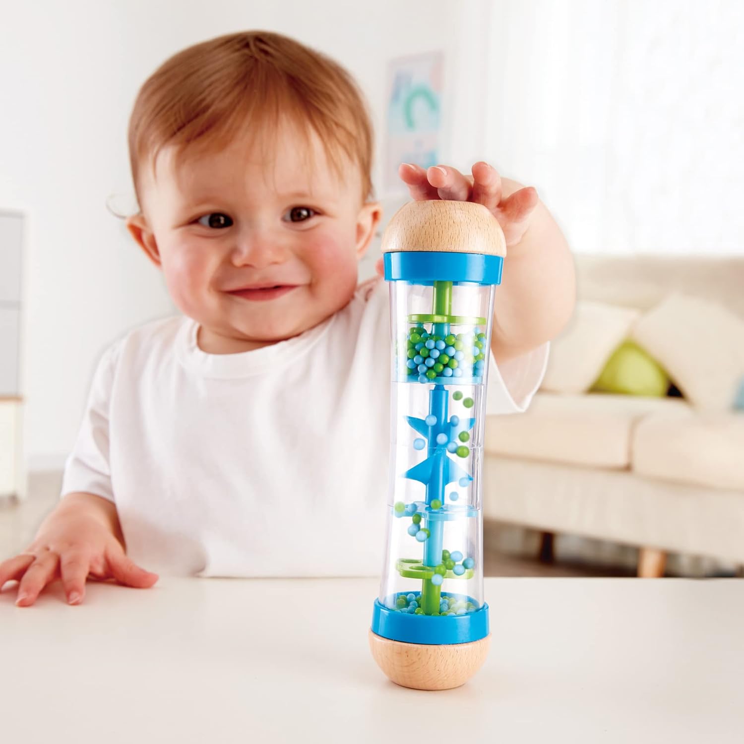 Hape Beaded Raindrops Musical Toy Blue