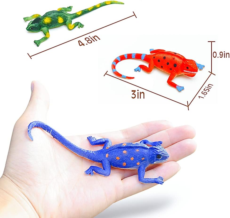 10PCS Color Changing Lizard Figurines for Kids