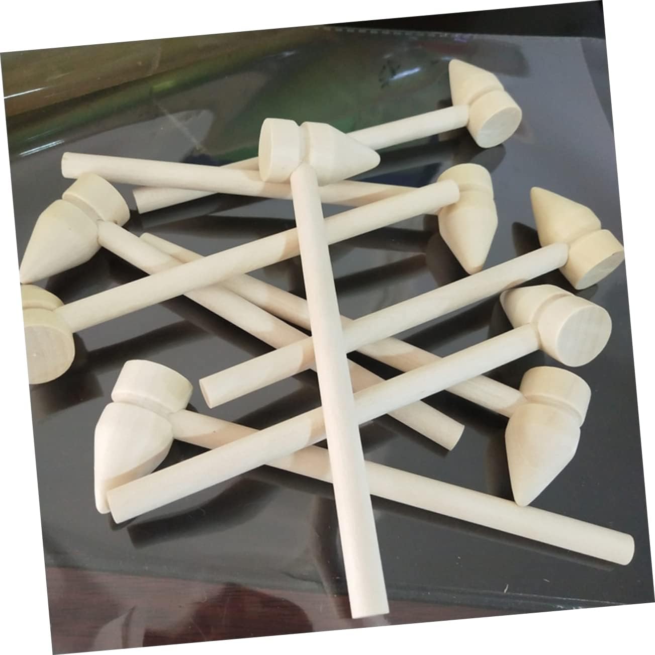 24pcs Mini Wooden Crab Hammers for Kids