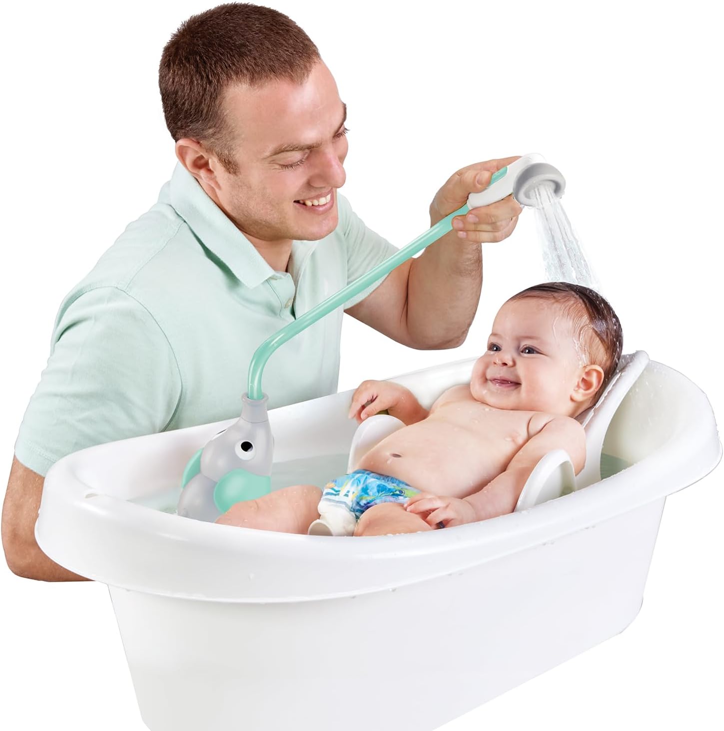 Yookidoo Baby Bath Shower Head - Elephant with Trunk Spout 1
