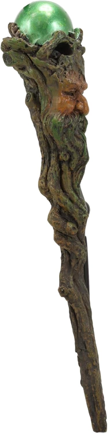 Ebros Magic Wand Greenman with Green Orb Collectible Figurine
