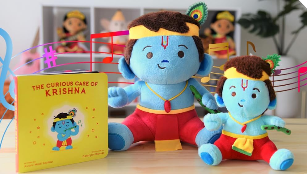 MODI TOYS - Baby Krishna Plush Toy and Book Set