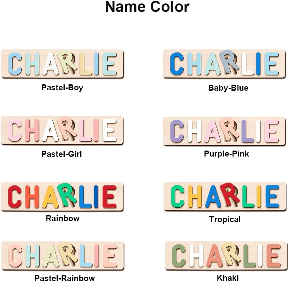 Personalized Baby Name Puzzle with Cats Design