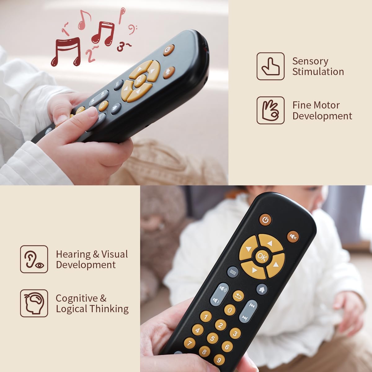 Nueplay Baby TV Remote Control Toy with Light Sound