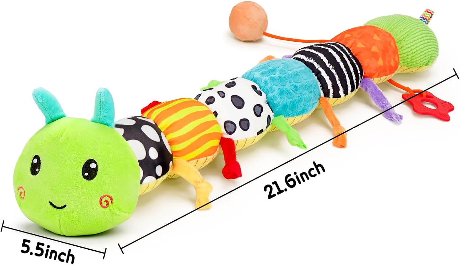 Melodyinn Baby Sensory Caterpillar Toy 0-6 Months