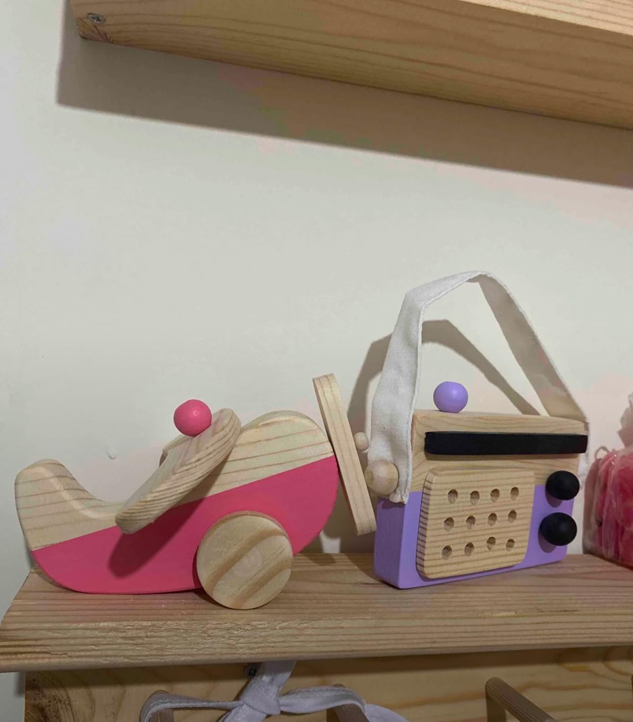 Wooden Airplane Toy for Toddlers Safe and Handmade