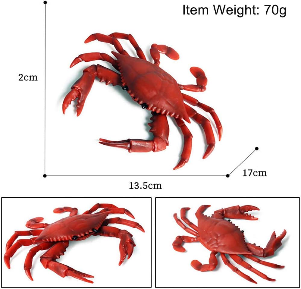 DOYIFUN Realistic Crab Figurine Set 2 Pcs Sea Creature Model Toys
