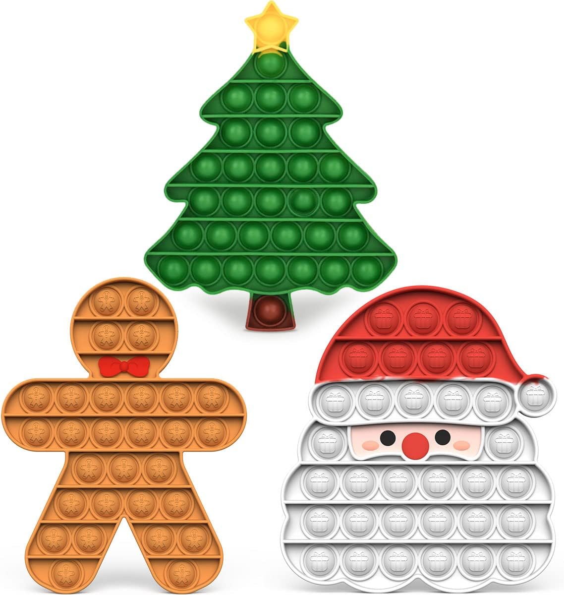 Amplelife Christmas Pop Fidget Toys - Santa Gingerbread Man