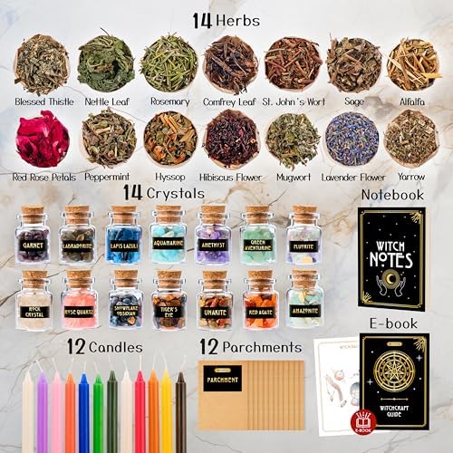Wyspell Witchcraft Supplies Kit 54PCS