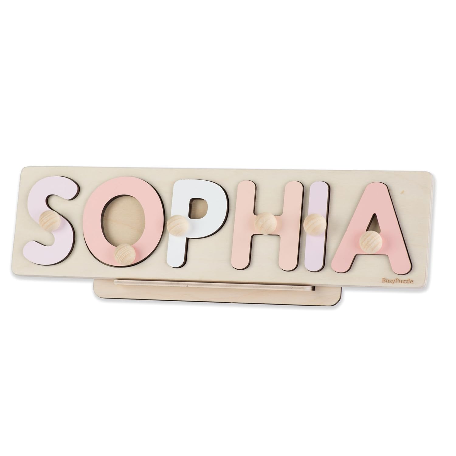 Personalized Wooden Name Puzzle Montessori Toy 1
