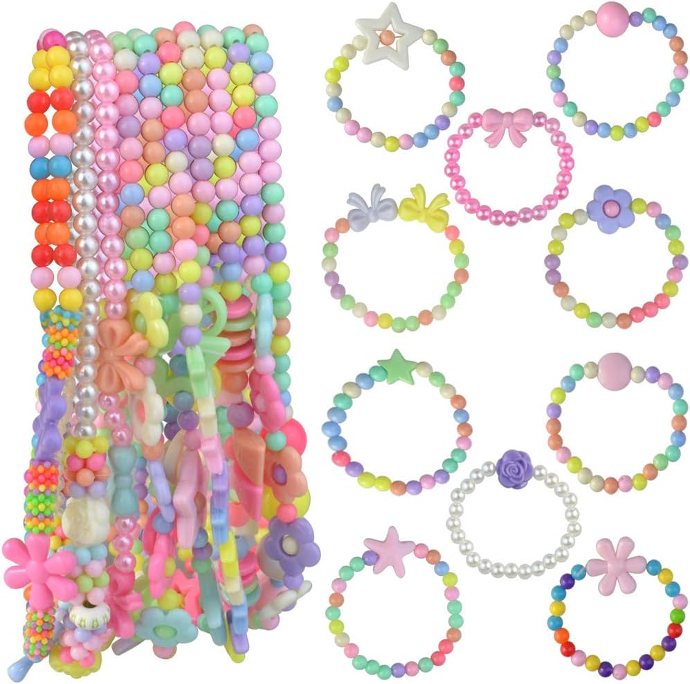 Obmwang 20Pcs Princess Necklace Bracelet Set for Women Costume Jewelry