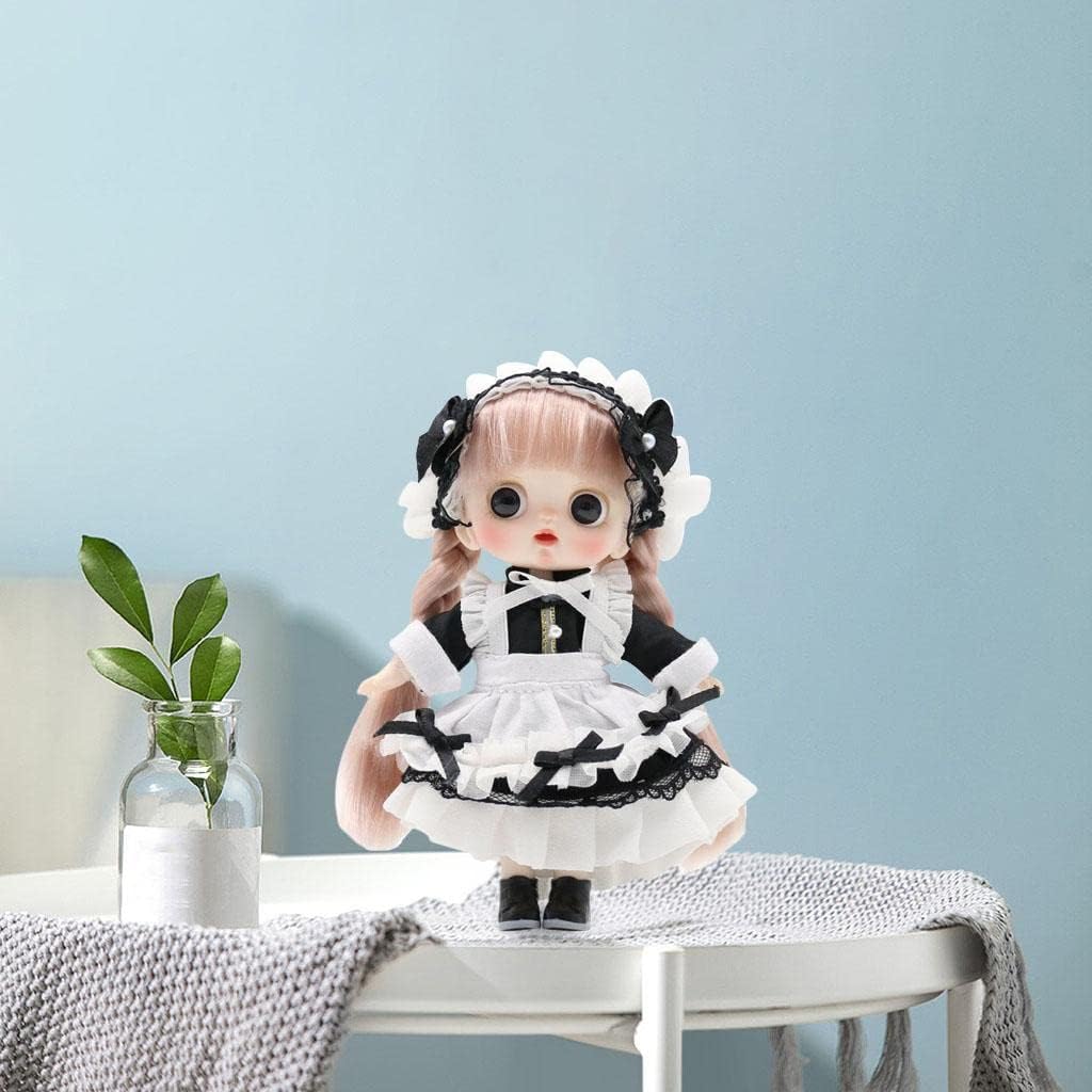 Menolana Ball Jointed Baby Doll for Girls Black