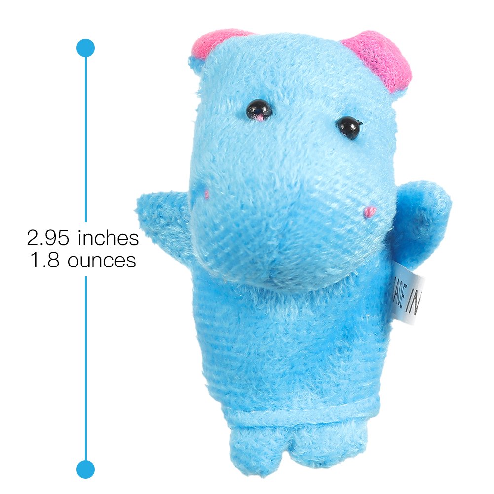 Acekid 10pcs Soft Velvet Animal Finger Puppets for Toddlers
