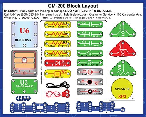 Snap Circuits 203 Electronics Kit 200 STEM Projects