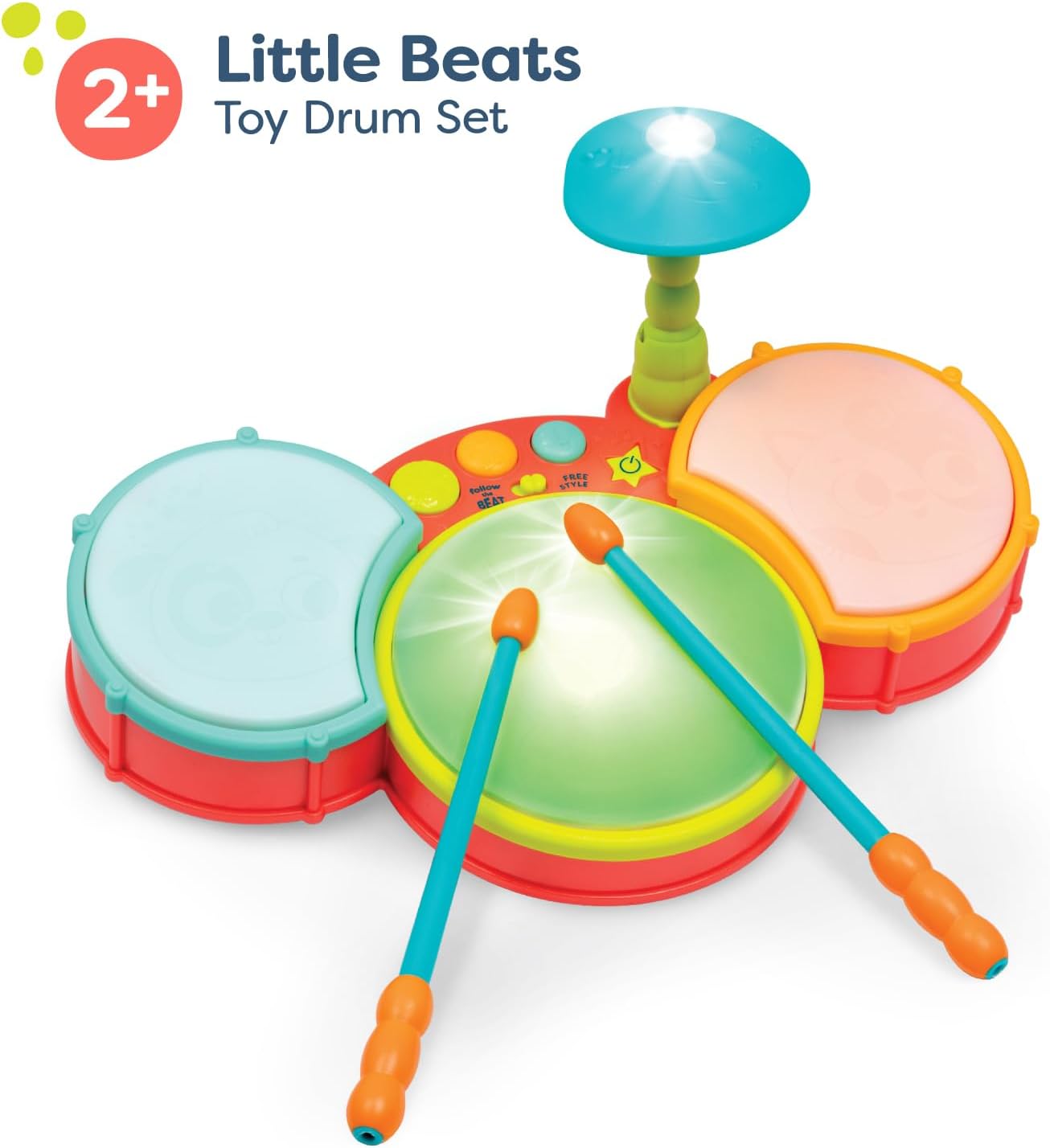 Little Beats Kids Drum Set - Musical Instrument for Toddlers