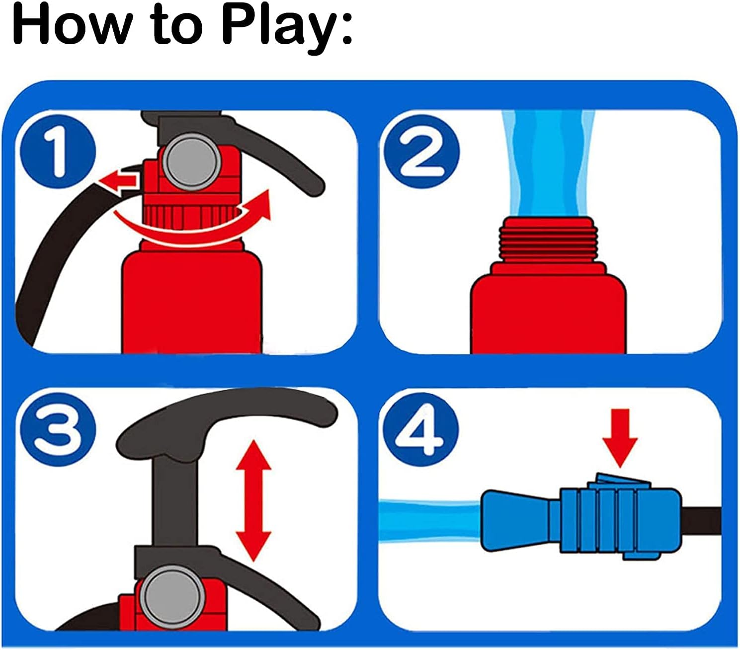 CAZOYEE 2 Pack Fire Extinguisher Role Play Toys for Kids