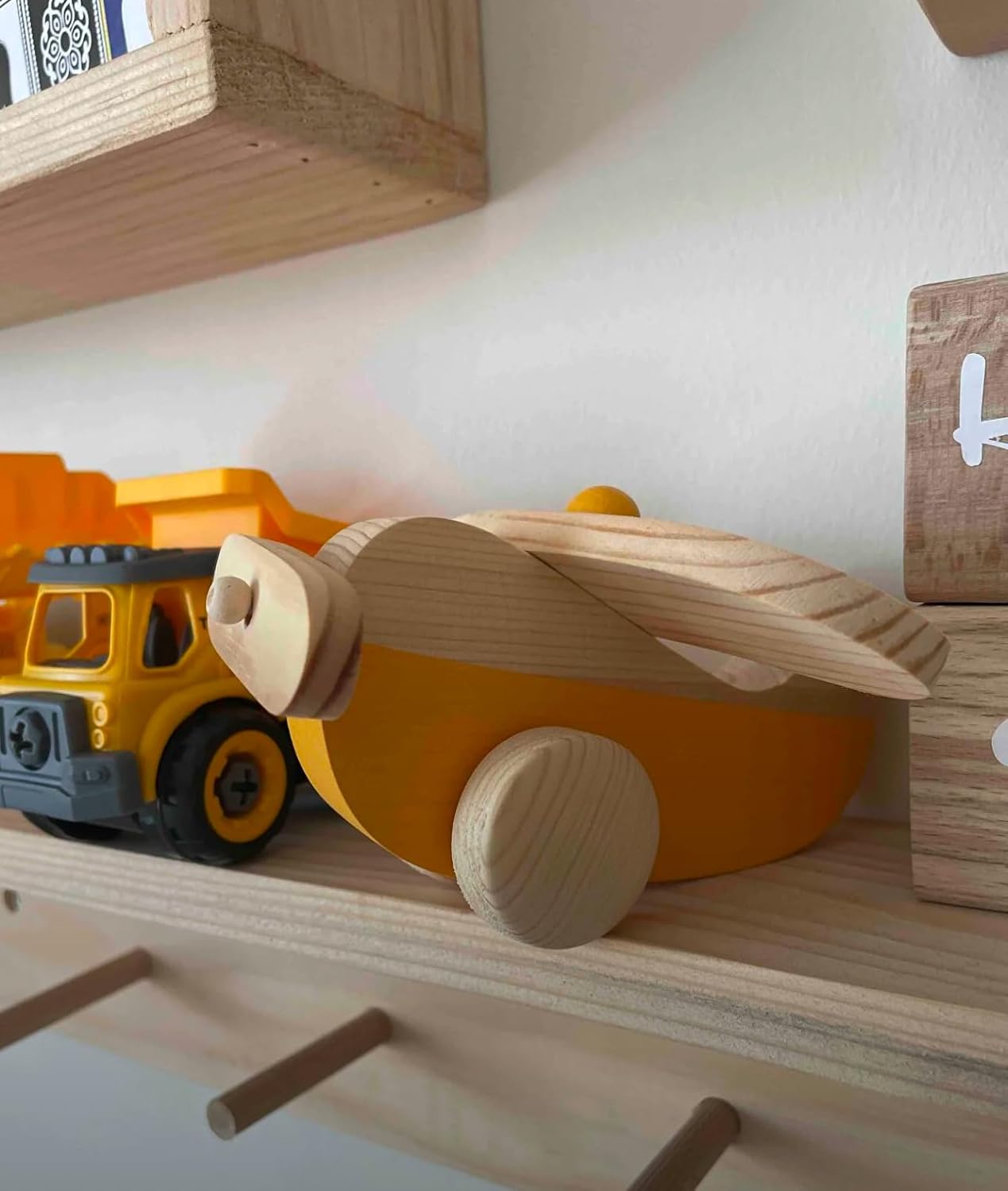 Wooden Airplane Toy for Toddlers Handmade and Safe