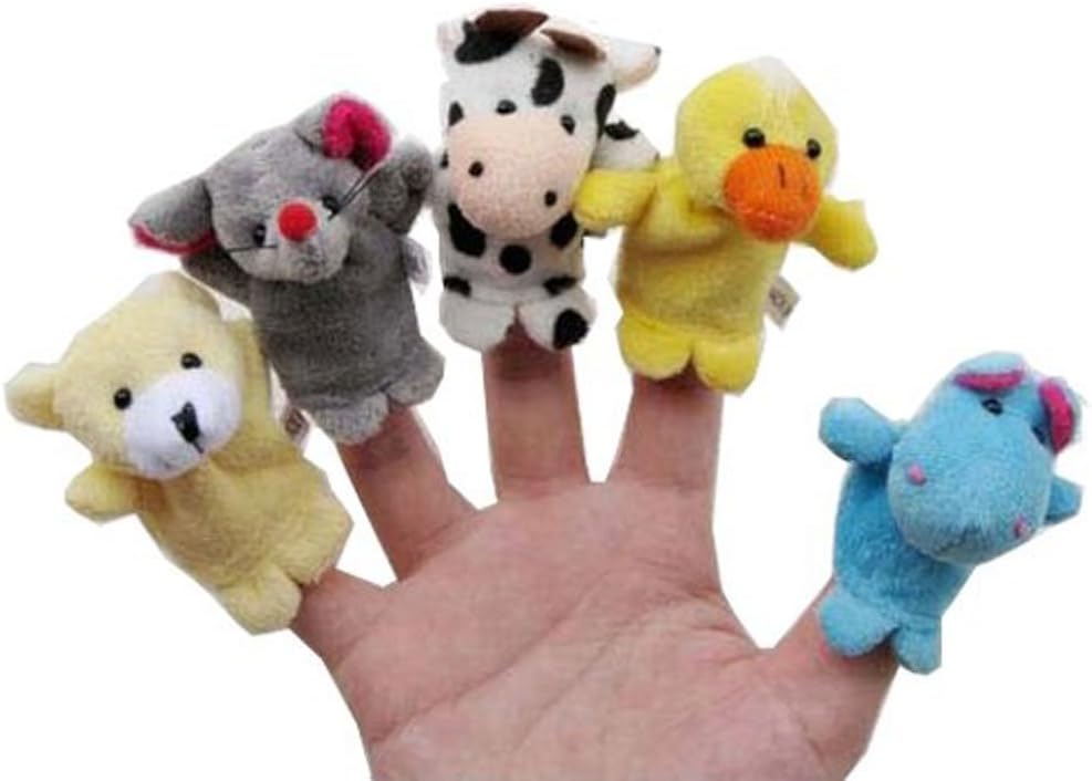 Super Z Outlet Velvet Animal Finger Puppets - 10 Set
