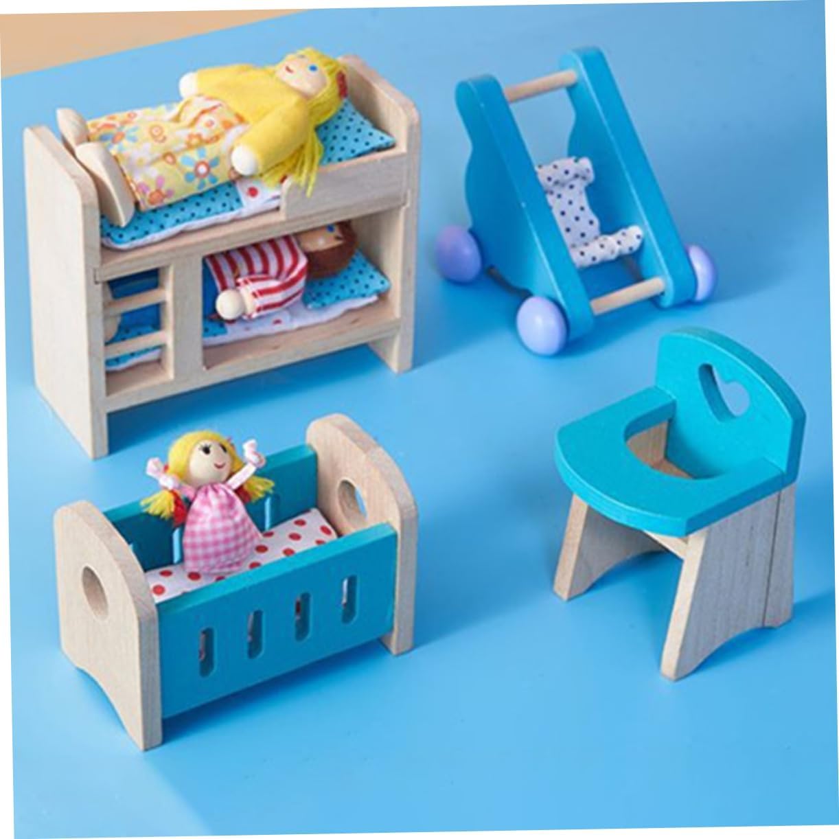Gogogmee Educational Wooden Mini Furniture Set for Kids