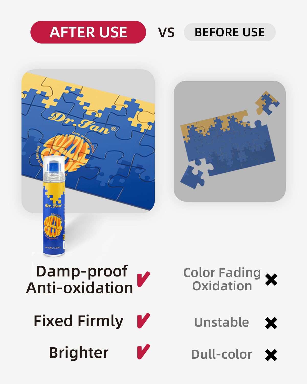 Drfan Puzzle Glue Applicator 6 Pack 50ml