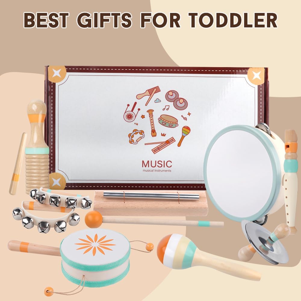 Aliex 8 in 1 Montessori Musical Toy for Toddlers 1-3