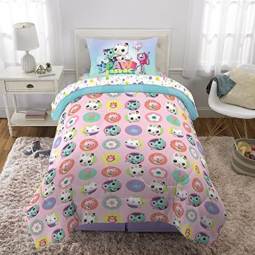 Franco DreamWorks Gabbys Dollhouse 4-Piece Twin Bedding Set