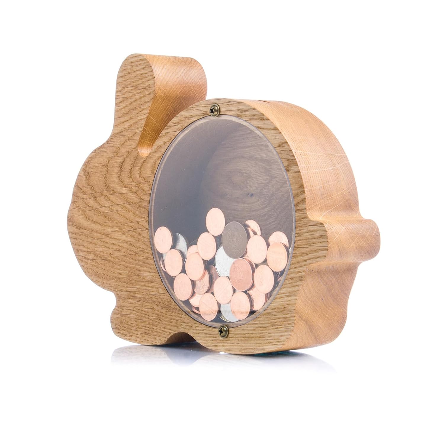 Personalized Rabbit Coin Bank Wooden Piggy Bank for Kids