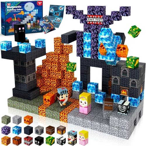 Magnetic Blocks - 100PCS Dark Mechanical Guardian Castle Building Set