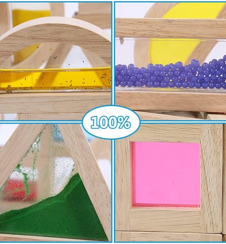 Kvintes Large Wooden Rainbow Blocks 16 Pcs Set