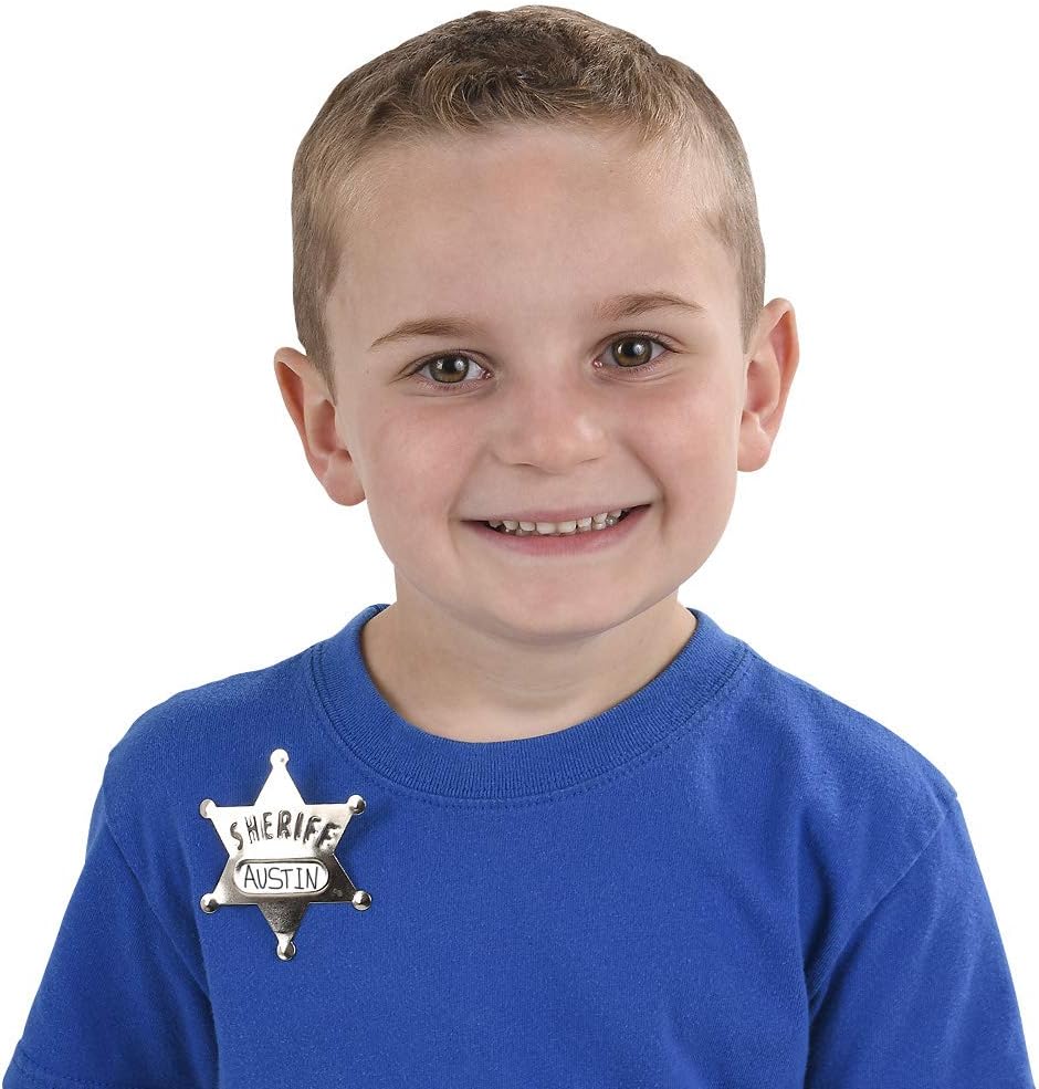 Bedwina Metal Sheriff Badges - Pack of 24