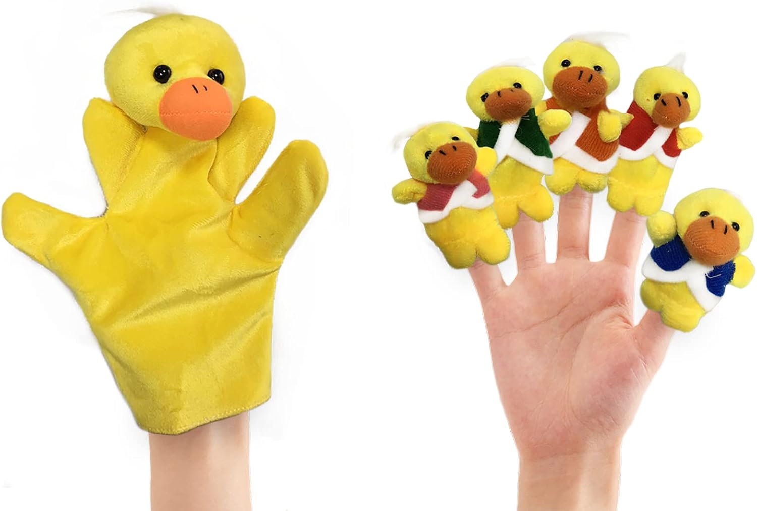 RIY 12pcs Plush Finger Puppets Set for Toddlers