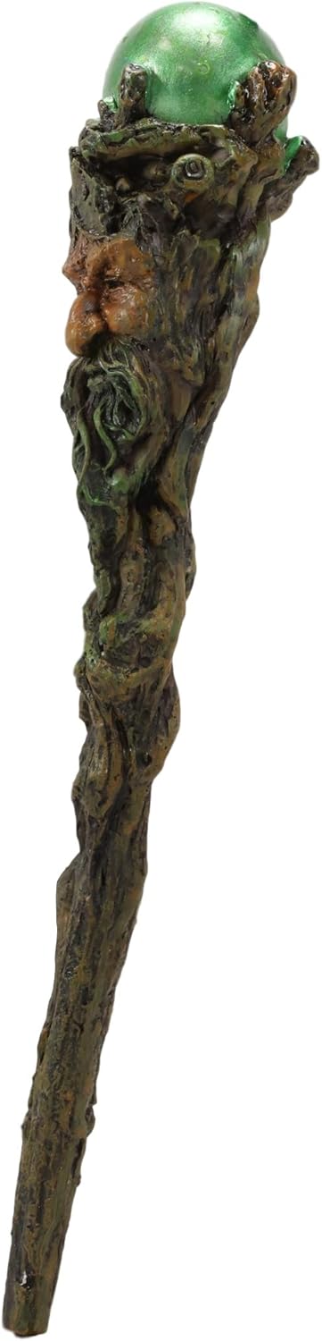 Ebros Magic Wand Greenman with Green Orb Collectible Figurine