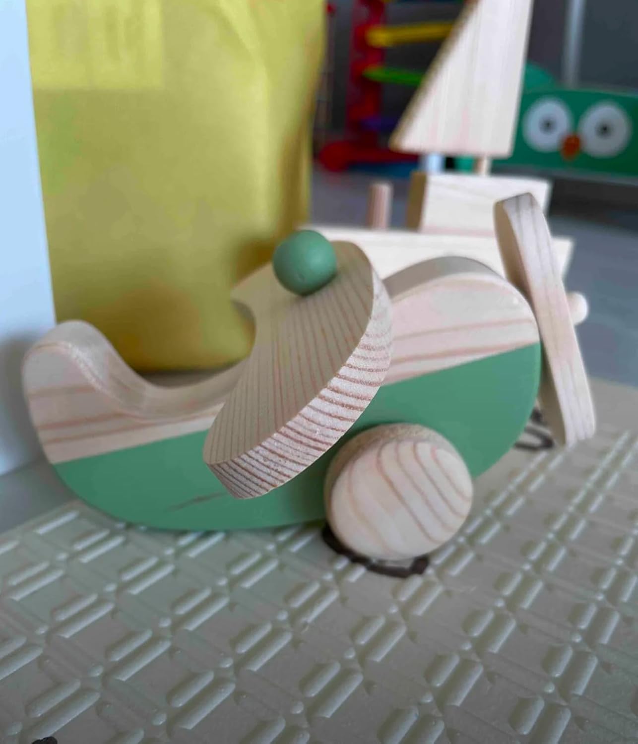 Wooden Airplane Toy for Toddlers Handmade and Safe 1