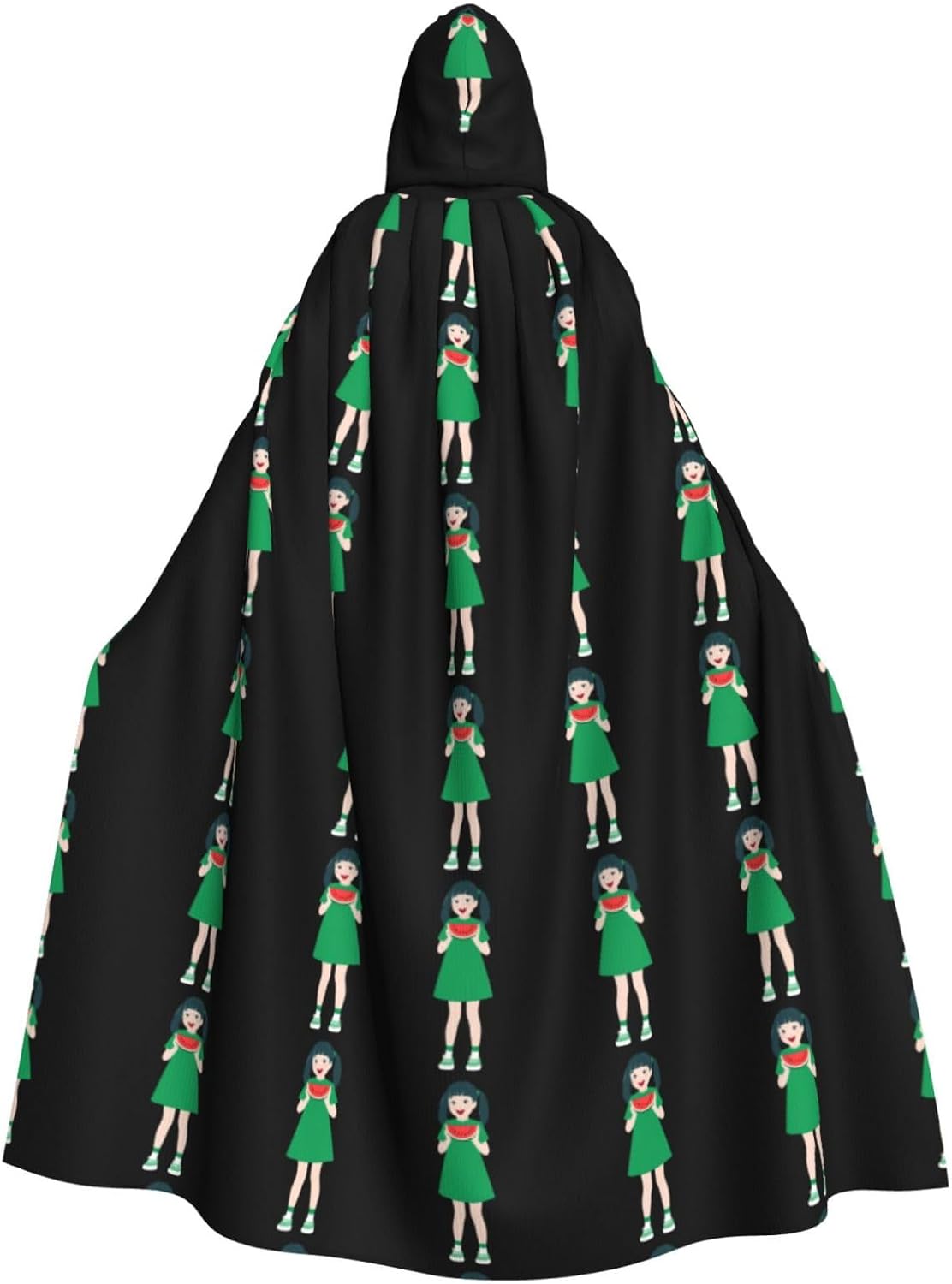 Little Girl Eating Watermelon Halloween Hoodie Cloak